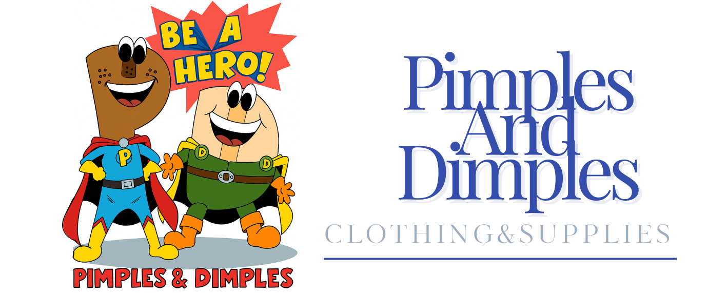 Banner showing kids modeling Pimples and Dimples clothing